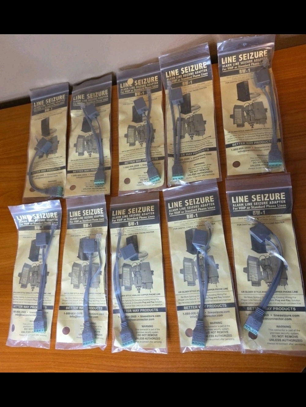Lot Of 10 : BW-1 NO SPLICE LINE SEIZURE CONNECTOR STD OR V.O.I.P INTERFACE BW1